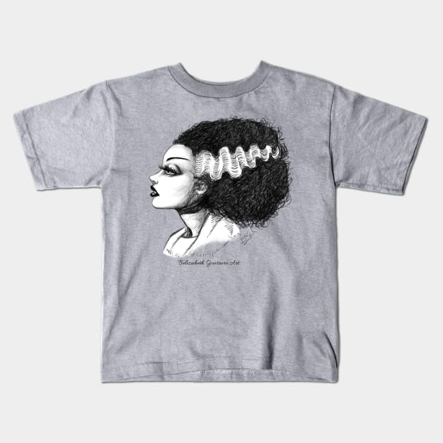 Frankenstein's Bride Kids T-Shirt by belizabethg